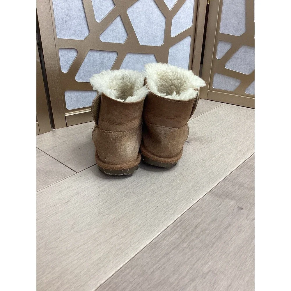 KIRKLAND BIG GIRLS 1 WINTER BOOTS FUR wool SUEDE LEATHER Twins?